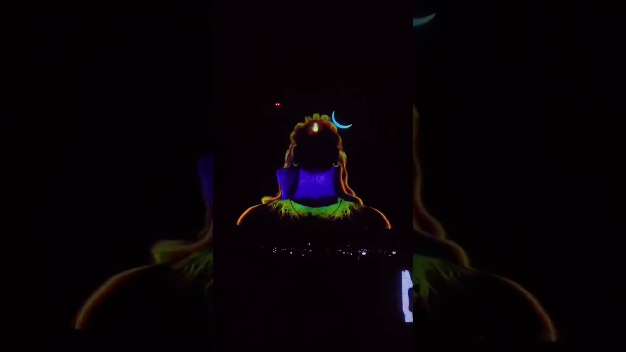 shiv tandav Isha temple light show in night 🌃