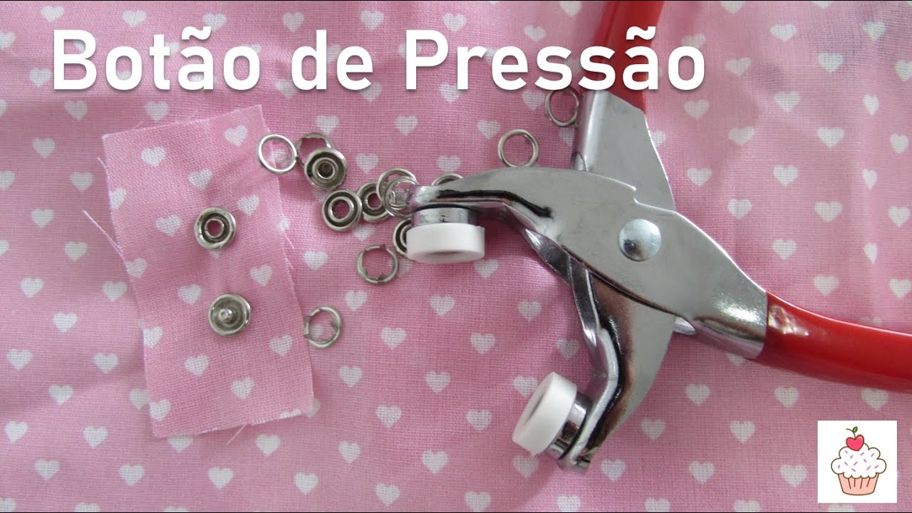 Como pregar botão de pressão usando alicate - Ateliê Chocomelon Aula 002