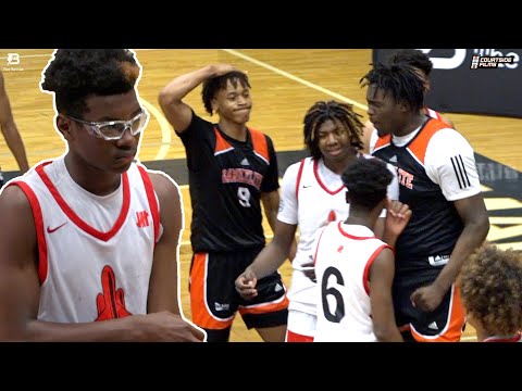 Shaq Of HS vs LeBron’s Son! TRASH TALK GETS SPICY!! 16U SFG vs Game Elite GOT HEATED!