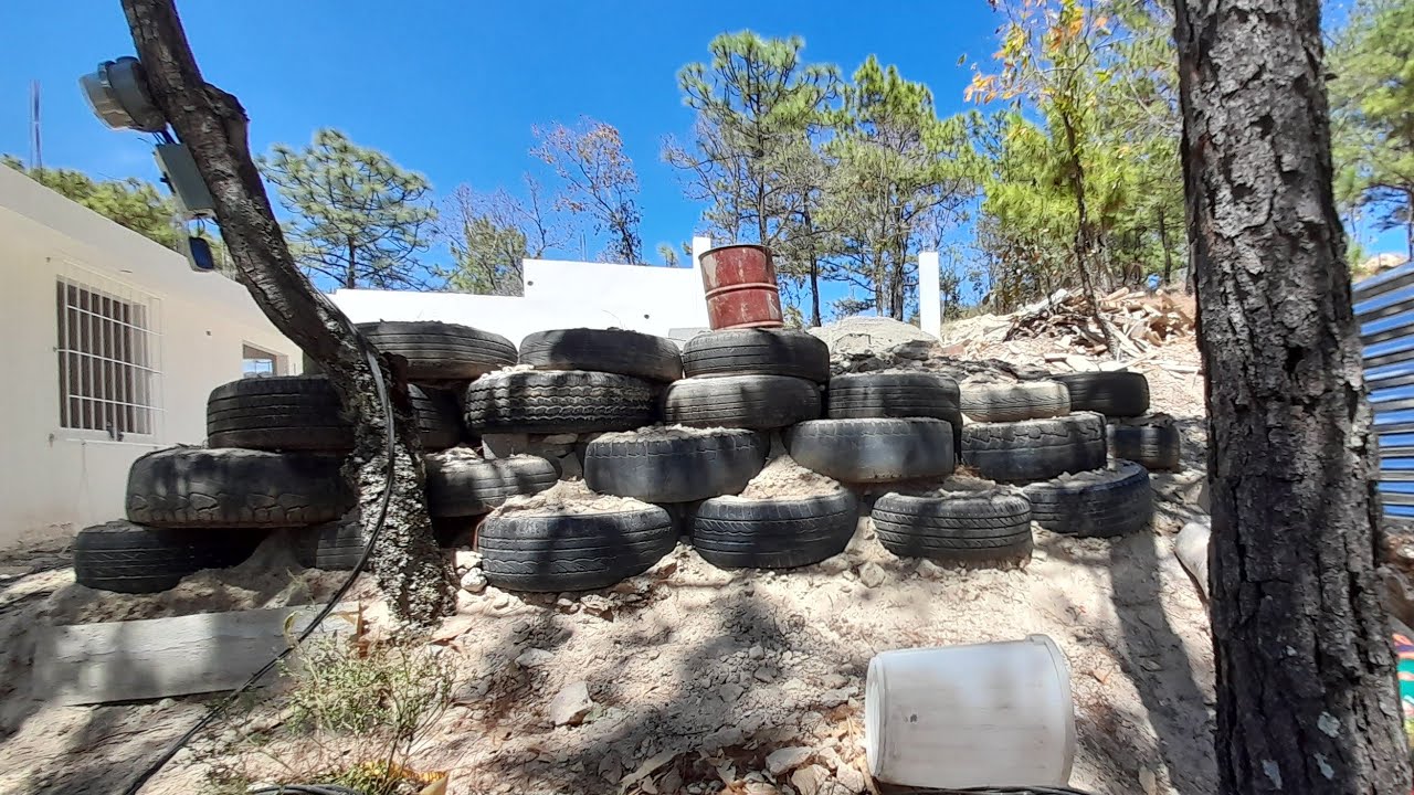 Fabricación de un Muro de Contención con Llantas Recicladas. #diy - YouTube