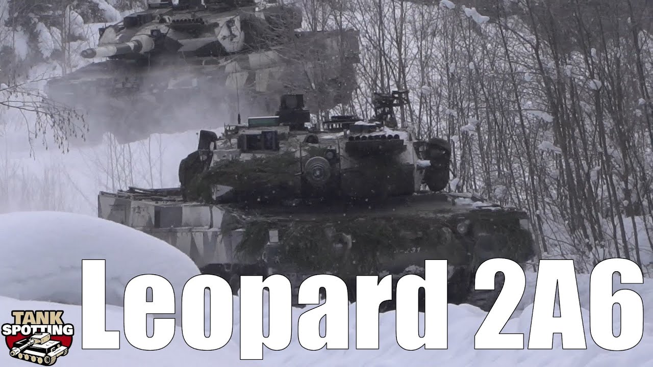Leopard 2A6 Platoon Snow Road March  Regrouping for Attack - Winter Combat Exercises 2021