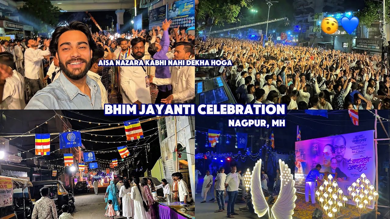 Bhim Jayanti celebration in Nagpur MH 😍 2k25 Ambedkar Jayanti 💙 Prince Arjun