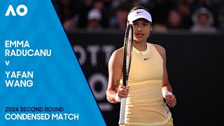 Emma Raducanu V Yafan Wang Condensed Match | Australian Open 2024 Second Round