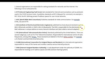 Standards organizations and the Internet