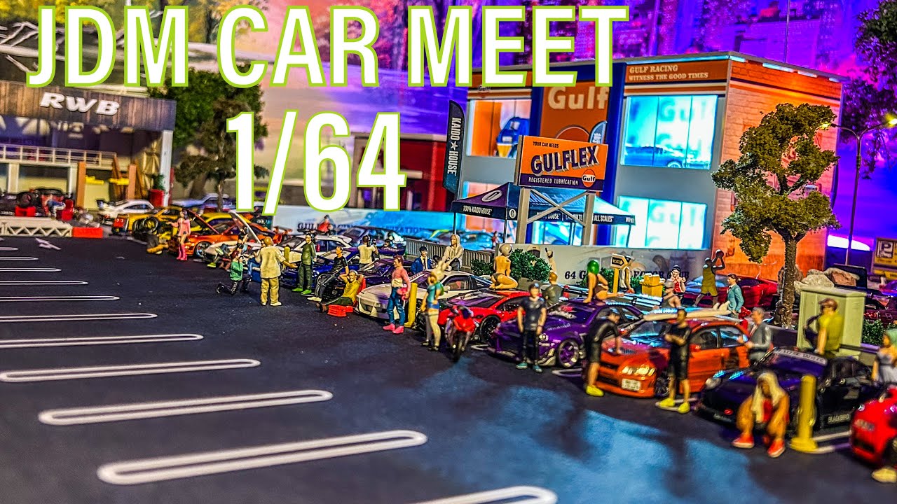 MOST AMAZING JDM CAR MEET DIORAMA / 1/64 HOTWHEELS DIORAMA #youtube #