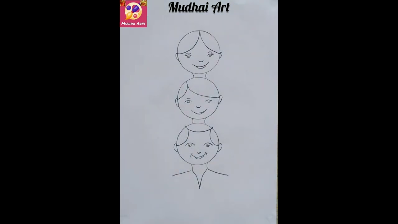 Circle से simple face का drawing||Simple faces by using circle||
