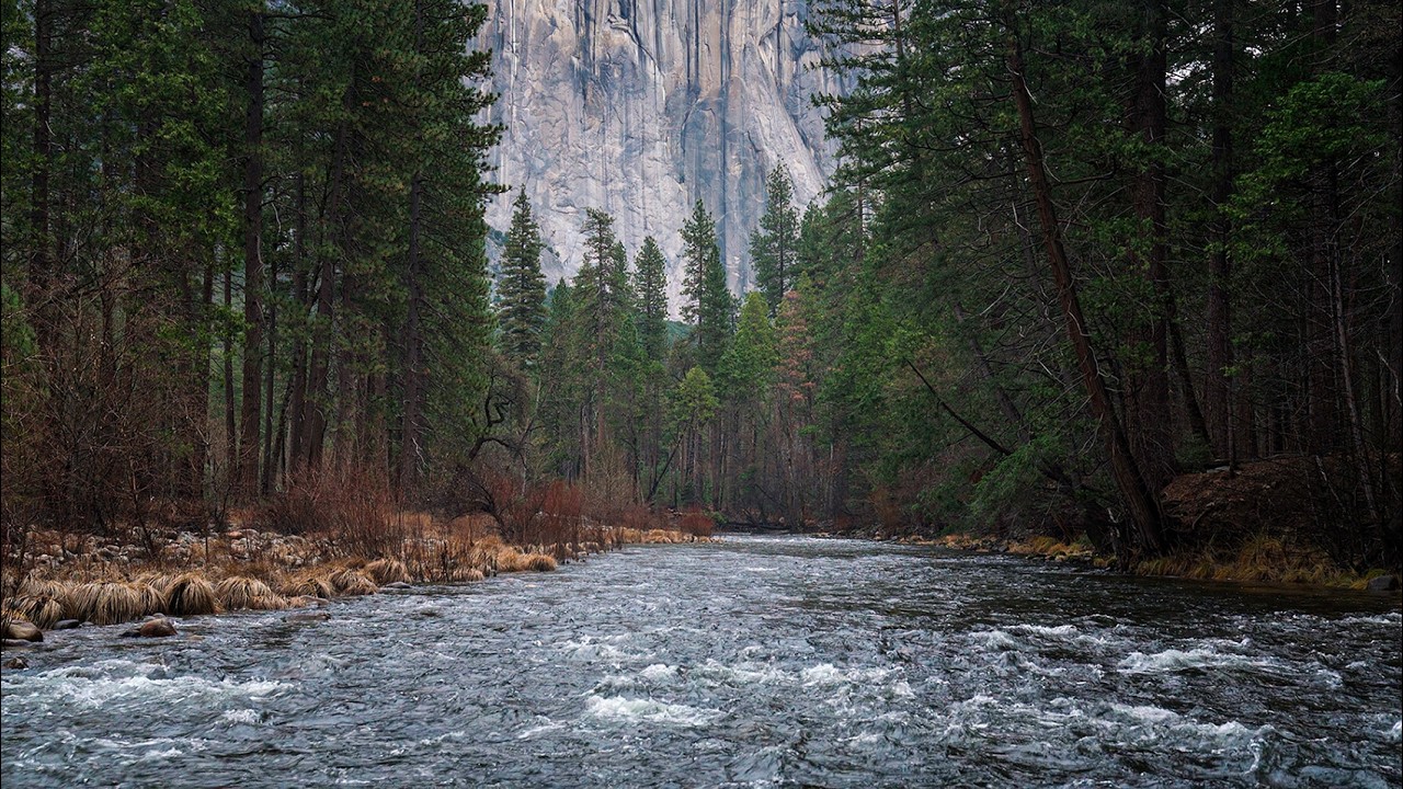 Yosemite Merced River (4K) | 3 Hours of Natural River Sounds for Focus & Sleep