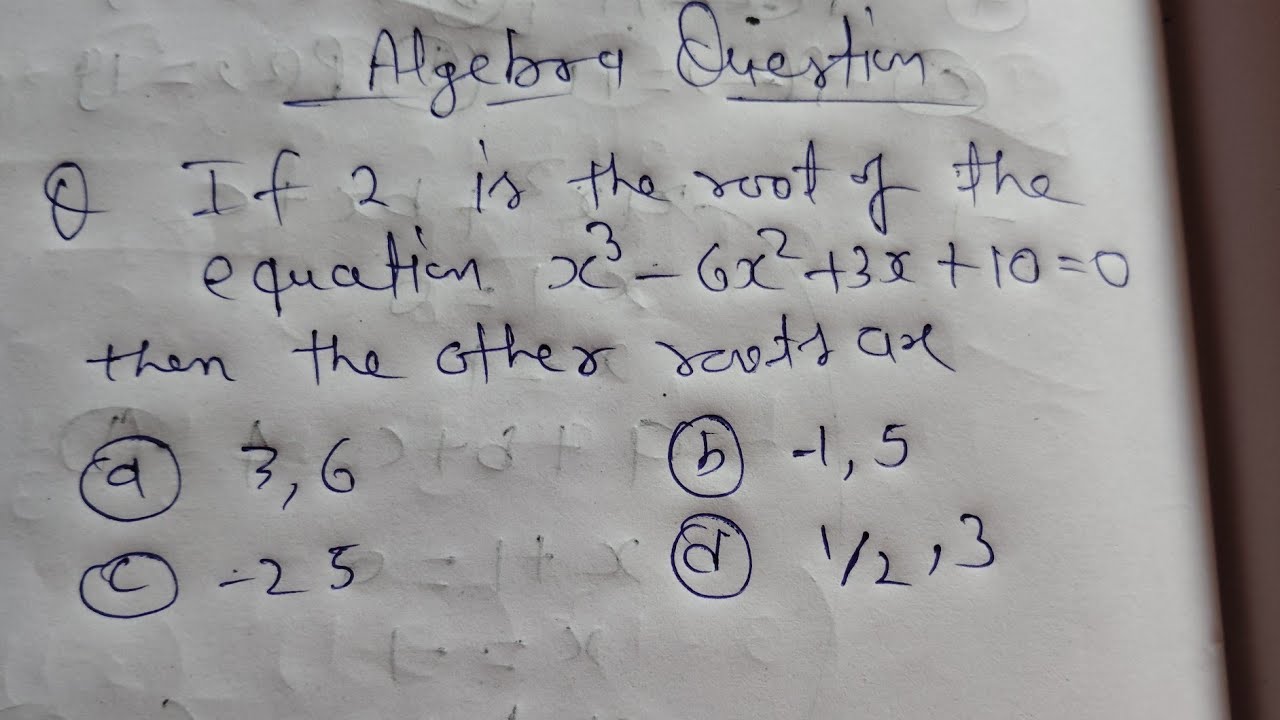 Algebra question part+46#maths #education - YouTube