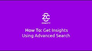 How to: Get Insights Using Advanced Search