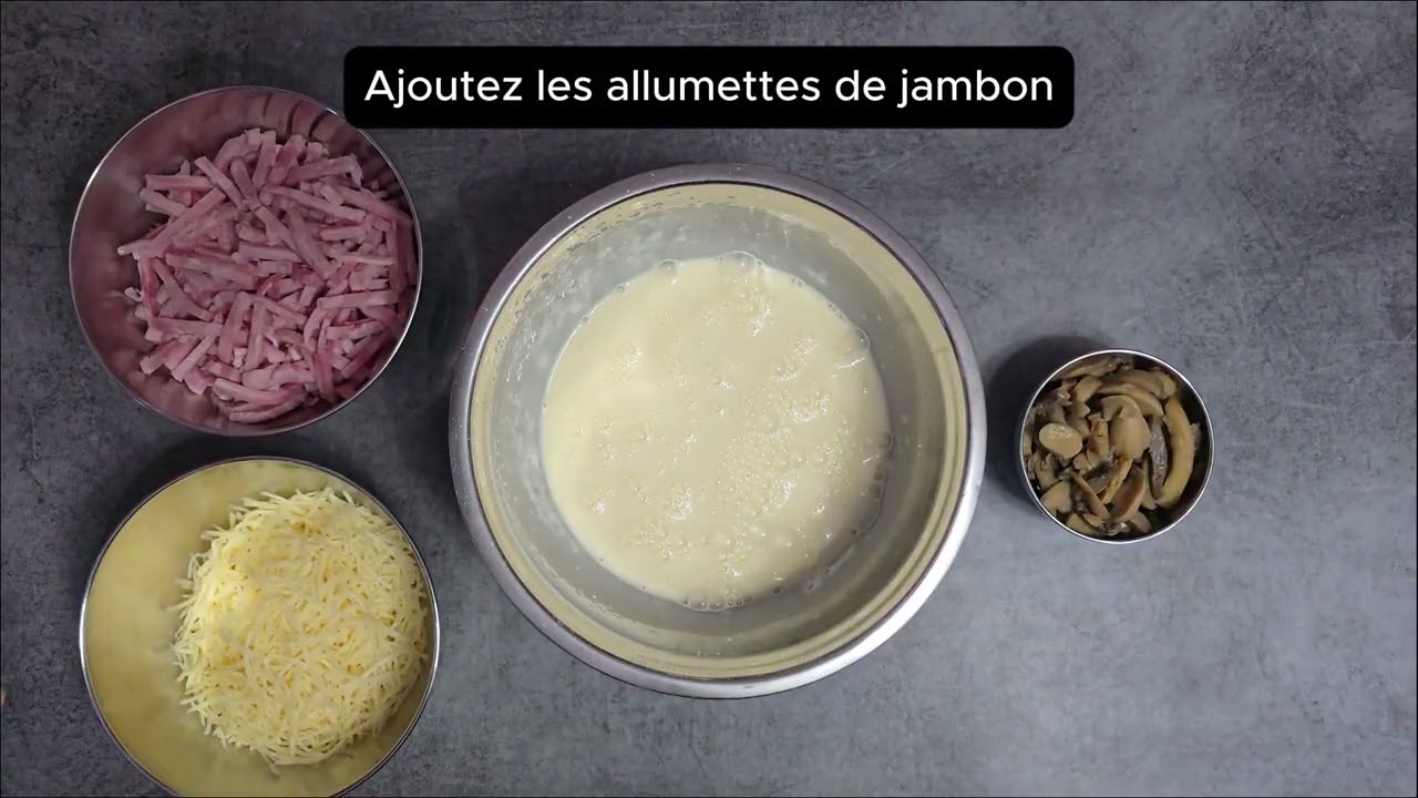 Quiche Jambon Champignon au Cake Factory