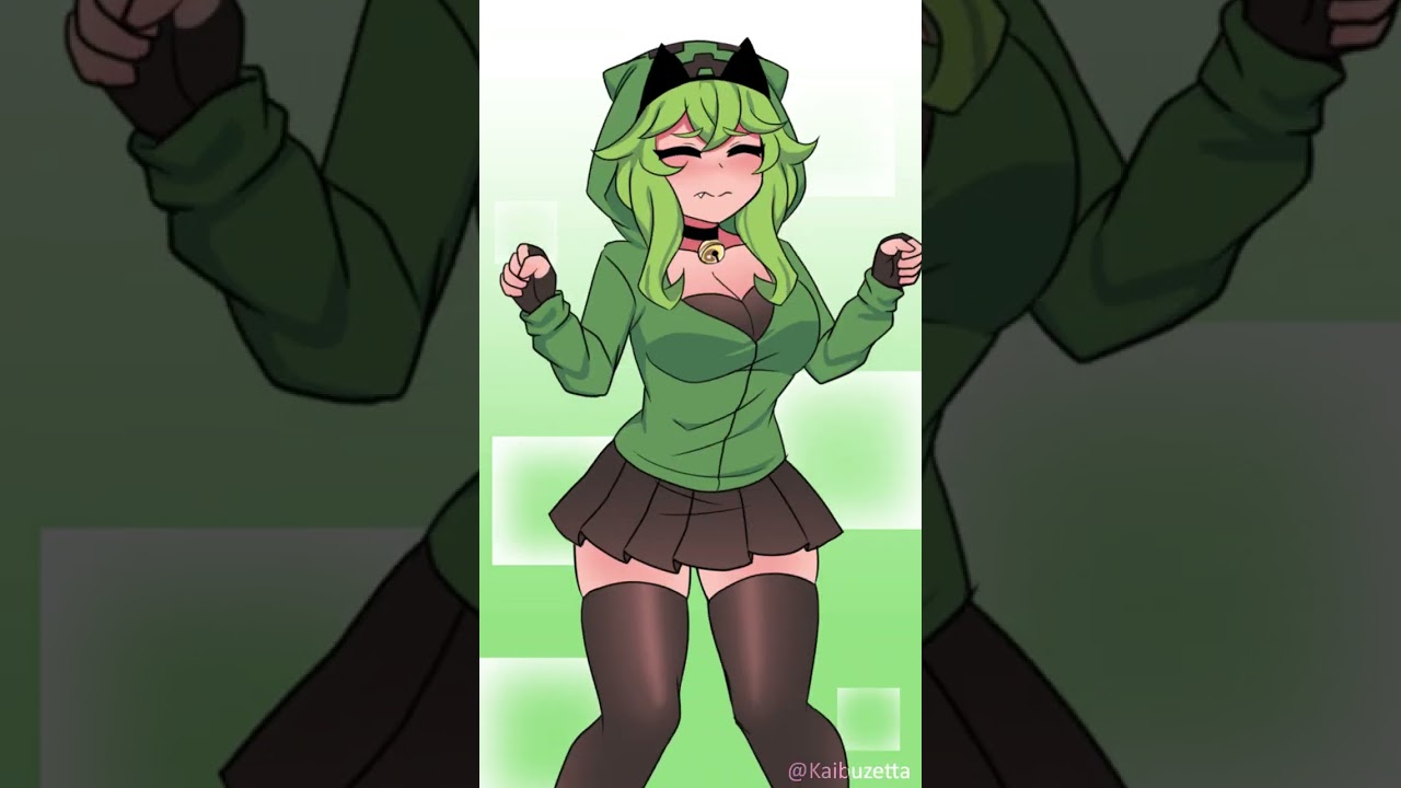 Creeper-Girl Sad Cat Dance Meme! (Minecraft Anime) - BiliBili