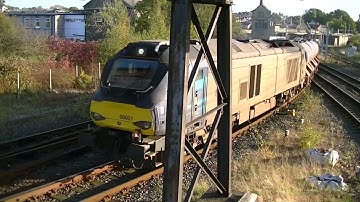 Network Rail RHTT Move DRS 68001 tnt 68017 3J11 CNF~SJct Carnforth 13/10/2022