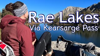 Rae Lakes via Kearsarge Pass Backpacking Trip // October 2023