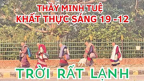 Sáng 19/12 TRỜI LẠNH BUỐT SƯƠNG MÙ - Các Thầy Vẫn Kham Nhẫn Đi Khất Thực