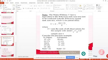 Nonparametric Statistics Part 2
