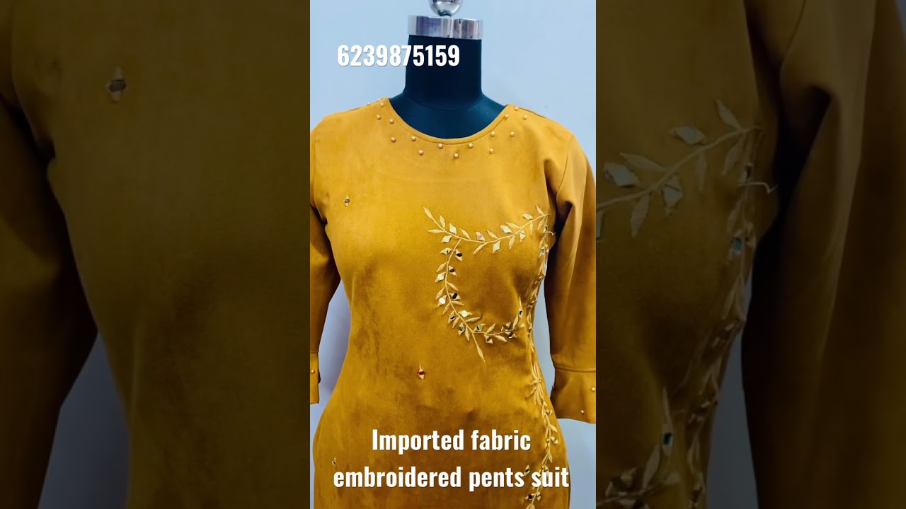 Imported fabric embroidered pents suit || Ludhiana based Manufacturer