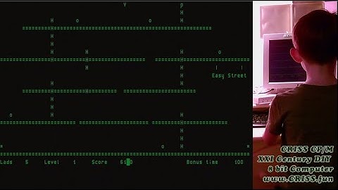 LADDER RUNNER CP/M Game from Kaypro, Robotron 1715 - CRISS CP/M Computer (КРИСС CP/M)