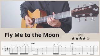 【TAB】Fly Me to the Moon - FingerStyle Jazz Guitar  ソロギター【タブ】