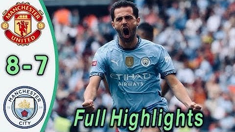 Manchester United vs Man City 8-7 Highlights & All Goals Super Cup Final2024