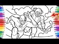 FLASH AND GREEN ARROW // FLASH &amp; ARROW COLORING PAGES // HOW TO DRAW FLASH AND ARROW