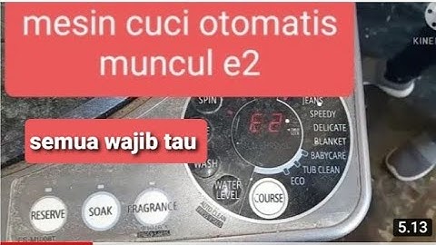 mesin cuci sharp eror E2 _