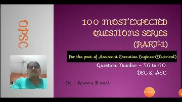 OPSC AEE(EE) | Analog & Digital Electronics | 100 Most Expected Questions series-Part-1-(56-60) EDUP