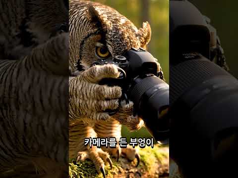 사진작가 부엉이🦉📸 완벽한 순간 포착! #쇼츠 #AI영상