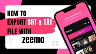 How To Export Srt Txt File With Zeemo