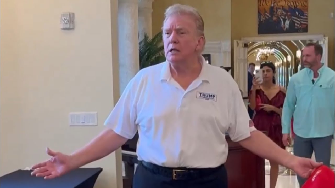 Donald Trump unveils new hairstyle in viral video - YouTube