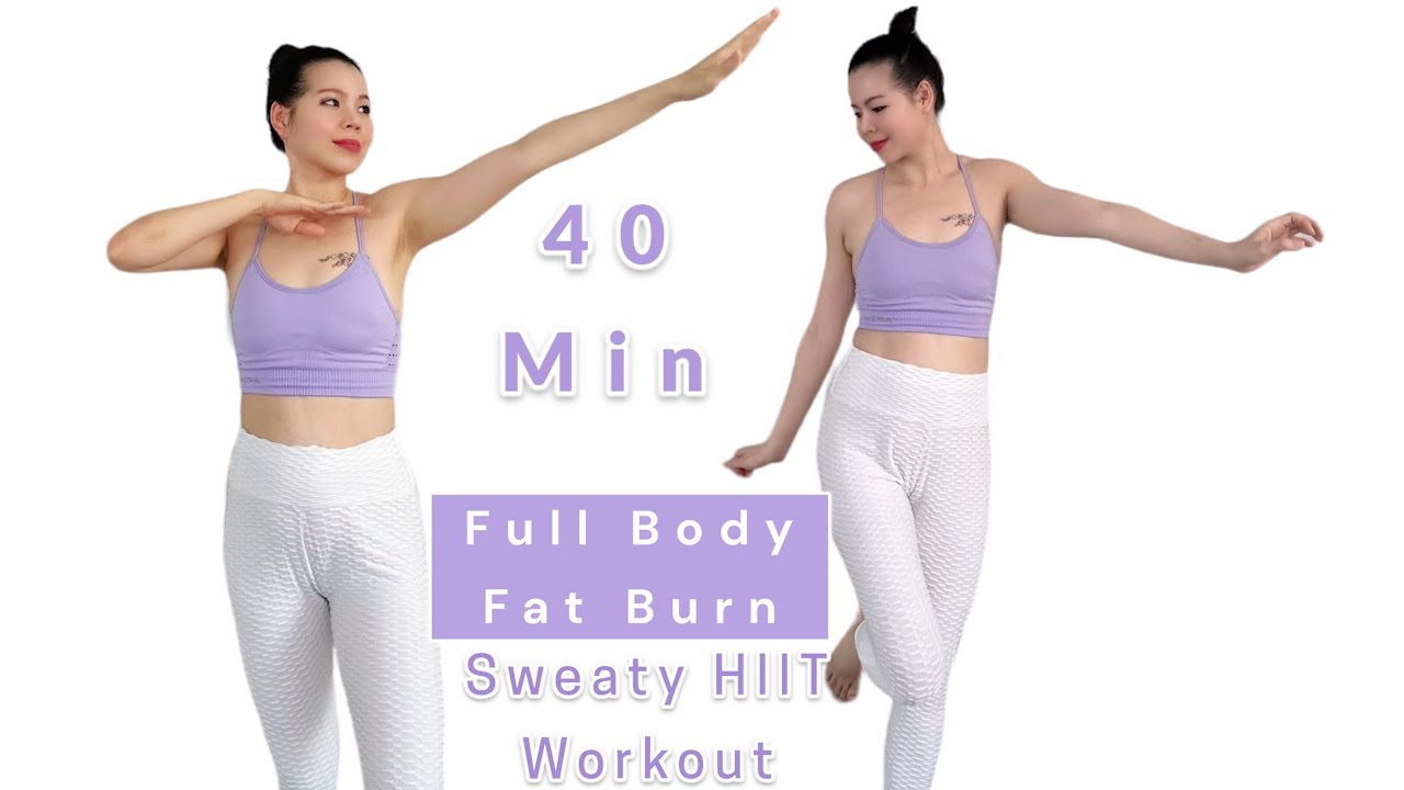 40 Min Full Body Fat Burn - Sweaty HIIT Workout - No Repeats - No ...