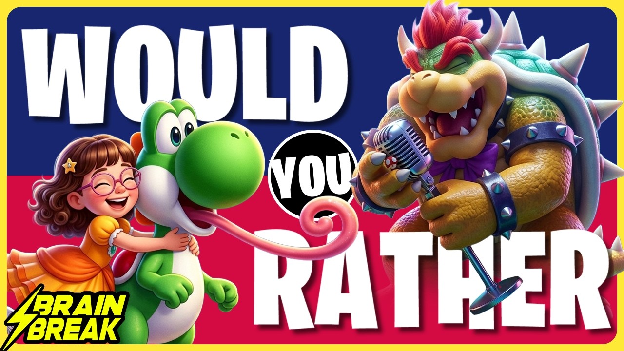 Super Mario Would You Rather ⚡️ Mario Galaxy Brain Break for Kids ⚡️ ...