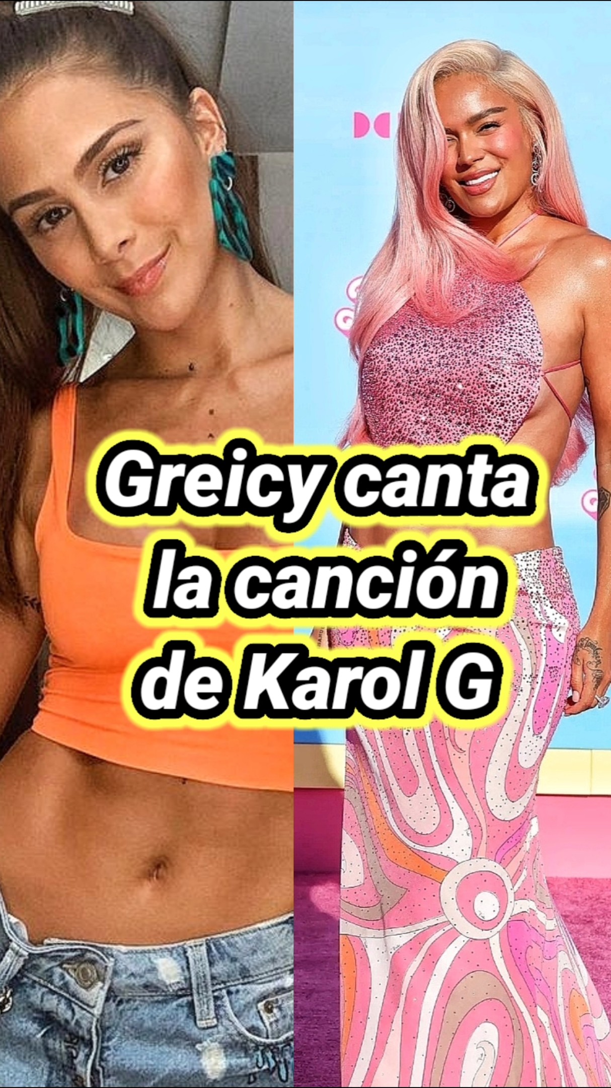 Greicy canta la canción de Karol G. #karolg #Greicy
