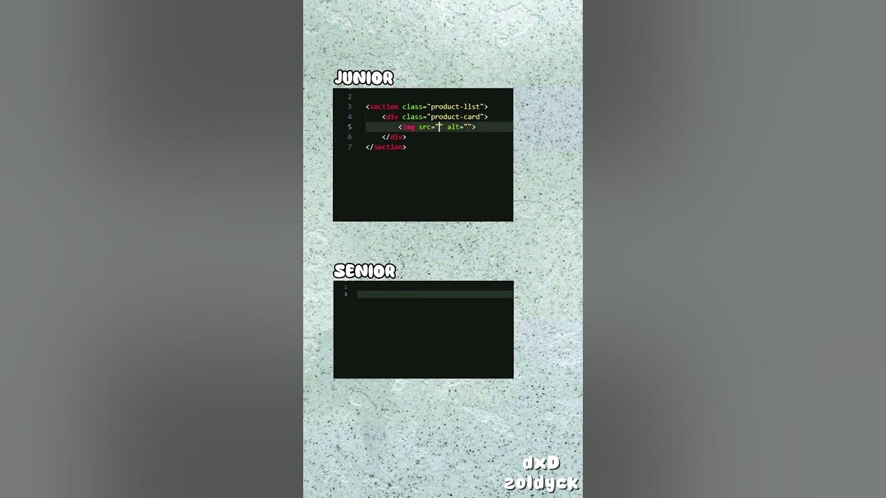 Junior Developer Vs Senior Developer #webdevelopment #coding - YouTube