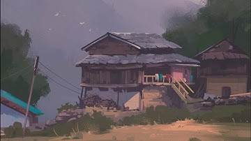 Environment painting in Procreate : Timelapse