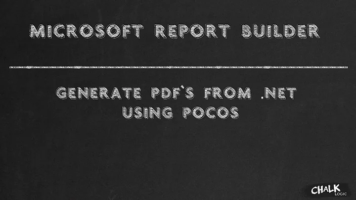 Microsoft Report Builder with POCOs from ASP.NET Core