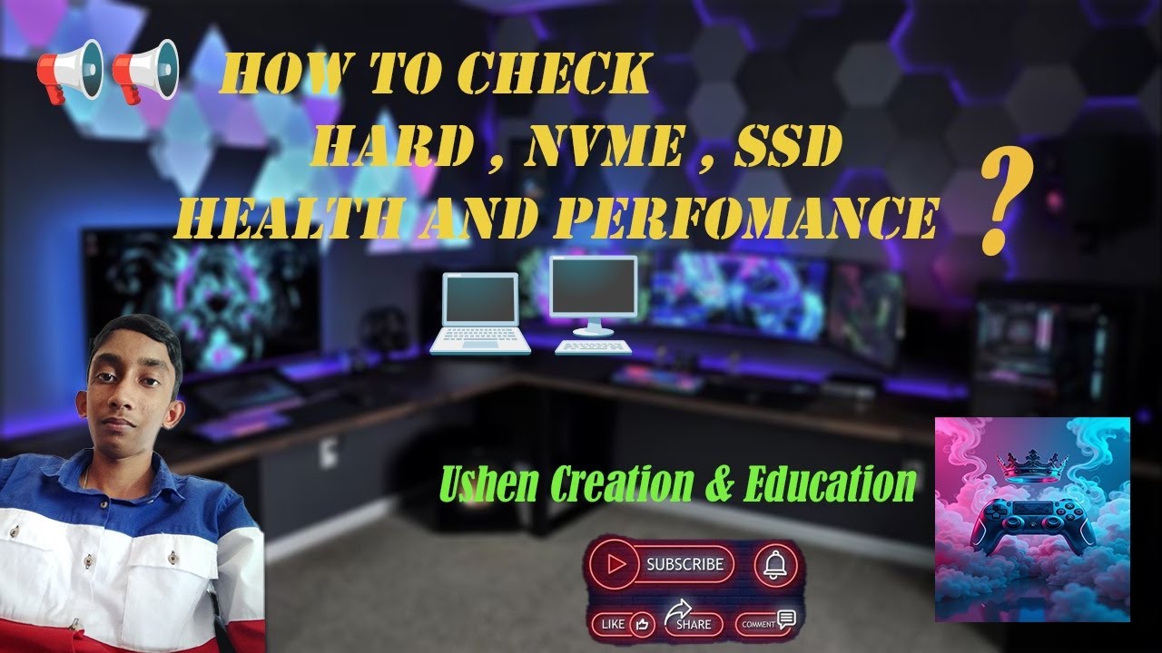 how to checking hard , nvme , ssd health and perfomance - YouTube