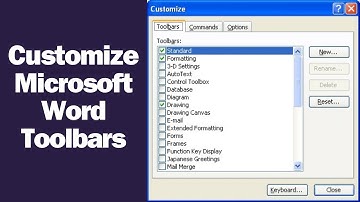 Customize Microsoft Word Toolbars - creating a custom toolbar in microsoft word