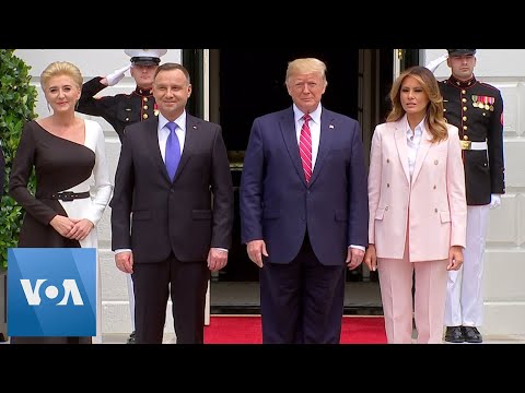 President Trump Welcomes Polish President to the White House