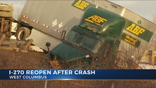 I-270 reopens after early-morning semi crash