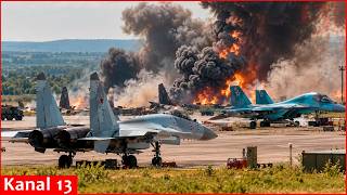 Security Service of Ukraine destroyed Russian Su-35 and Su-34 jets at a military airfield in Adygea