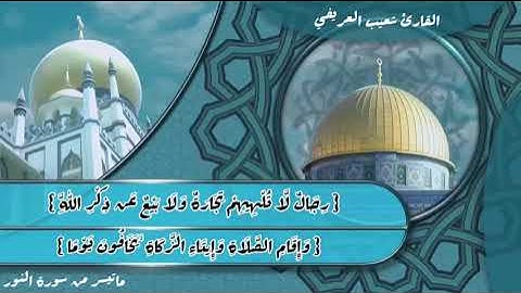 تلاوة من سورة النور - بصوت القارئ/ شعيب العريفي.