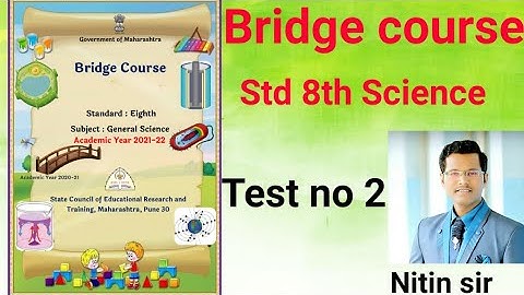 Bridge course || Semi English & English || Std 8 || Science || Test no 2 || @pioneertutorials1717