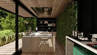 Escritório de arquitetura container | SketchUp | Lumion11 #shorts