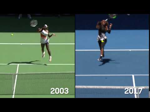 Serena Williams forehand comparison 2003 v 2017 - Serena Williams forehand comparison 2003 v 2017