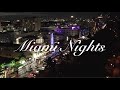 Miami nights drone footage