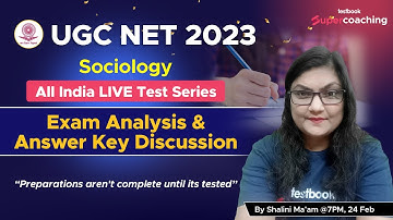 UGC NET 2023 | Sociology | All India LIVE Test | Exam Analysis & Answer Key | Shalini Mam | 24 Feb