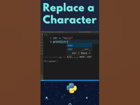 How to Replace a Character in a String in Python ? #shorts - YouTube