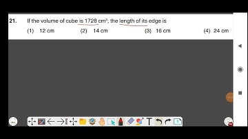 If the volume of cube is 1728 cm3 , the length of its edge is