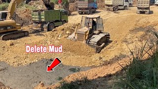 Episode 51! Wonderful Project,Filling Stone By Dump Trucks And Bulldozer Pushing Stone Delete Mud