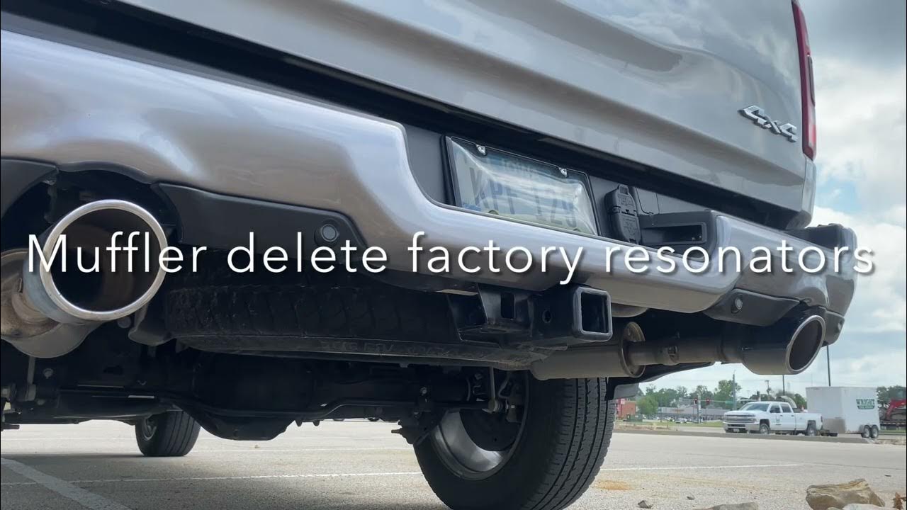 2020 ram 1500 5 7 etorque muffler delete stock resonators youtube